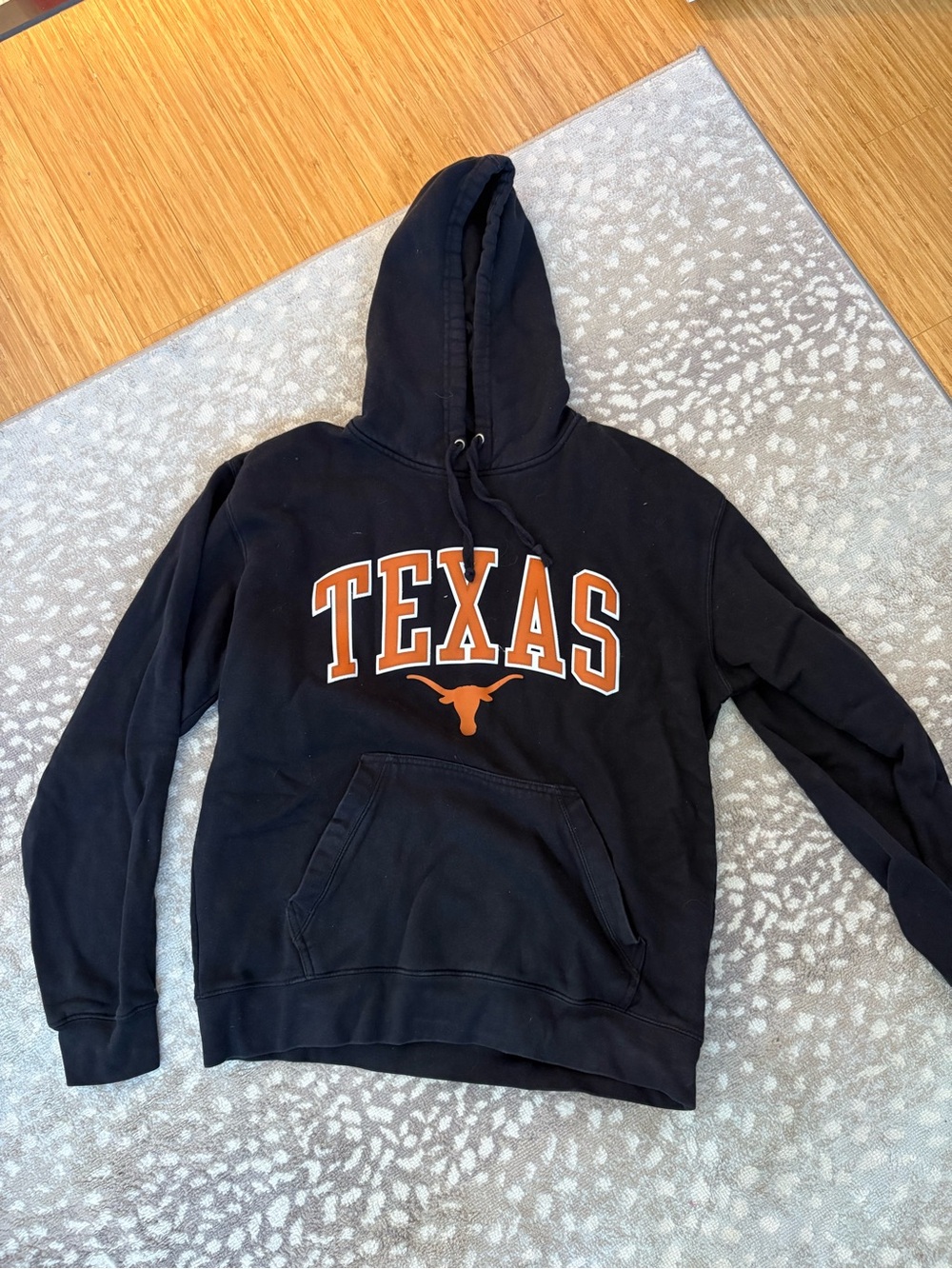 Black Texas Hoodie with Orange Arch Logo